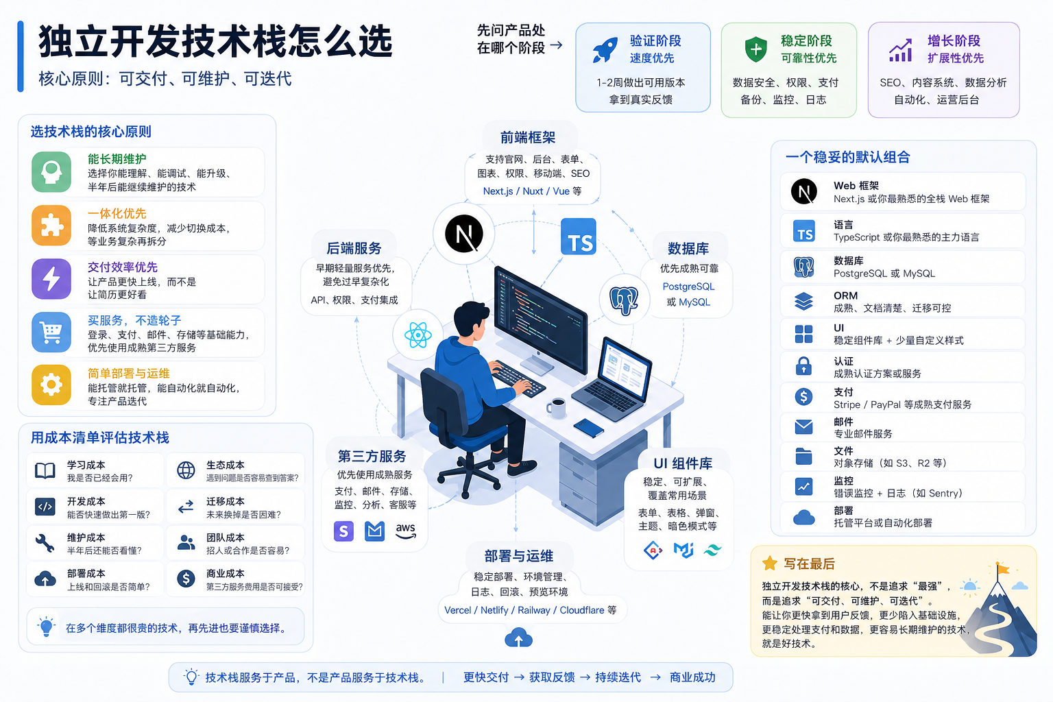 独立开发技术栈怎么选